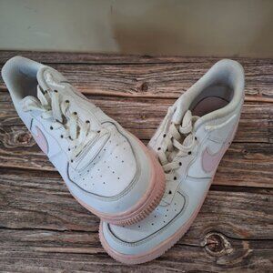 Nike Air Force 1 women's low top size 6.5 youth pink and white